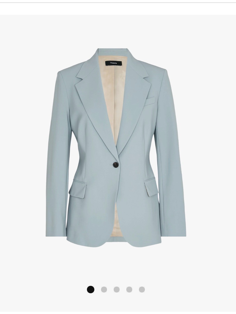 Theory Lynnia Women's Pale Blue Single-Button Blazer. Size 6, Nwt